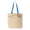 Natural Tote with Contrast-Color Handles Thumbnail