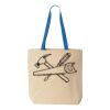 Natural Tote with Contrast-Color Handles Thumbnail