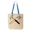 Natural Tote with Contrast-Color Handles Thumbnail