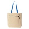 Natural Tote with Contrast-Color Handles Thumbnail