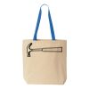 Natural Tote with Contrast-Color Handles Thumbnail