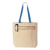 Natural Tote with Contrast-Color Handles Thumbnail