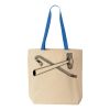 Natural Tote with Contrast-Color Handles Thumbnail