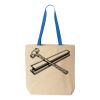 Natural Tote with Contrast-Color Handles Thumbnail