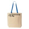 Natural Tote with Contrast-Color Handles Thumbnail