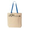 Natural Tote with Contrast-Color Handles Thumbnail
