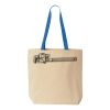 Natural Tote with Contrast-Color Handles Thumbnail
