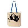 Natural Tote with Contrast-Color Handles Thumbnail