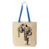 Natural Tote with Contrast-Color Handles Thumbnail