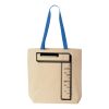 Natural Tote with Contrast-Color Handles Thumbnail