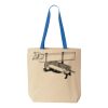 Natural Tote with Contrast-Color Handles Thumbnail