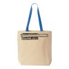 Natural Tote with Contrast-Color Handles Thumbnail