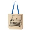 Natural Tote with Contrast-Color Handles Thumbnail