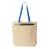 Natural Tote with Contrast-Color Handles Thumbnail