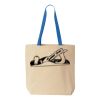 Natural Tote with Contrast-Color Handles Thumbnail