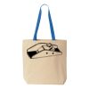 Natural Tote with Contrast-Color Handles Thumbnail