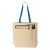 Natural Tote with Contrast-Color Handles Thumbnail