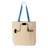 Natural Tote with Contrast-Color Handles Thumbnail