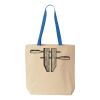 Natural Tote with Contrast-Color Handles Thumbnail