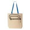Natural Tote with Contrast-Color Handles Thumbnail
