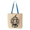 Natural Tote with Contrast-Color Handles Thumbnail