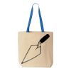 Natural Tote with Contrast-Color Handles Thumbnail