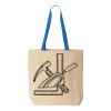 Natural Tote with Contrast-Color Handles Thumbnail