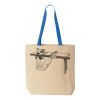 Natural Tote with Contrast-Color Handles Thumbnail