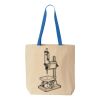 Natural Tote with Contrast-Color Handles Thumbnail