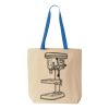 Natural Tote with Contrast-Color Handles Thumbnail