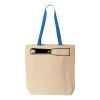Natural Tote with Contrast-Color Handles Thumbnail