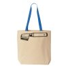 Natural Tote with Contrast-Color Handles Thumbnail