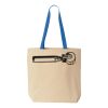 Natural Tote with Contrast-Color Handles Thumbnail