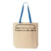 Natural Tote with Contrast-Color Handles Thumbnail