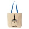 Natural Tote with Contrast-Color Handles Thumbnail