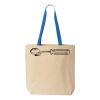Natural Tote with Contrast-Color Handles Thumbnail