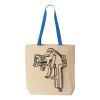 Natural Tote with Contrast-Color Handles Thumbnail