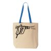 Natural Tote with Contrast-Color Handles Thumbnail