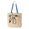Natural Tote with Contrast-Color Handles Thumbnail