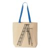 Natural Tote with Contrast-Color Handles Thumbnail