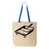 Natural Tote with Contrast-Color Handles Thumbnail