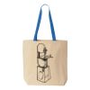 Natural Tote with Contrast-Color Handles Thumbnail