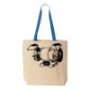 Natural Tote with Contrast-Color Handles Thumbnail