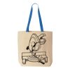 Natural Tote with Contrast-Color Handles Thumbnail