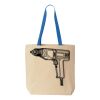 Natural Tote with Contrast-Color Handles Thumbnail