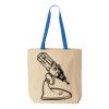 Natural Tote with Contrast-Color Handles Thumbnail