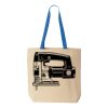 Natural Tote with Contrast-Color Handles Thumbnail