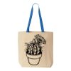 Natural Tote with Contrast-Color Handles Thumbnail