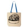 Natural Tote with Contrast-Color Handles Thumbnail