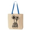 Natural Tote with Contrast-Color Handles Thumbnail